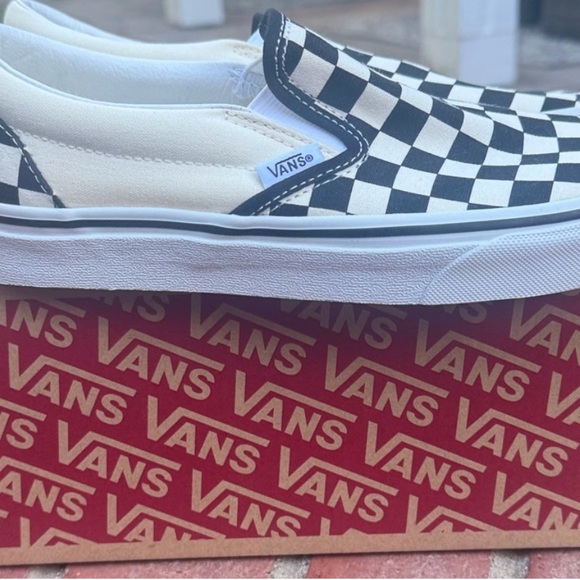 Vans Black and White Checkerboard Slip-Ons - Picture 4 of 5